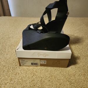 Jessica Simpson Elegant Black Wedges